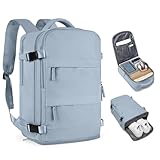 Mochila de viagem coofay casual e versátil, A, cinza, azul, Large, Clássico