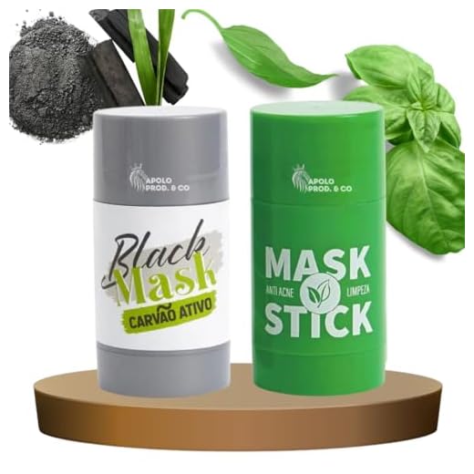 Kit 2 Máscara Facial Coreana Removedora de Cravos e Espinhas Green and Gray Mask Stick Chá Verde e Carvão Ativado Controle de Oleosidade e Redução de Poros, Limpeza de Pele Tratamento Professional