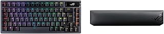 ASUS ROG Azoth 75% Wireless DIY Custom Gaming Keyboard, OLED display, Gasket-Mount & ROG Gaming Wrist Rest with Soft-Foam Cushioning for Ergonomic Comfort