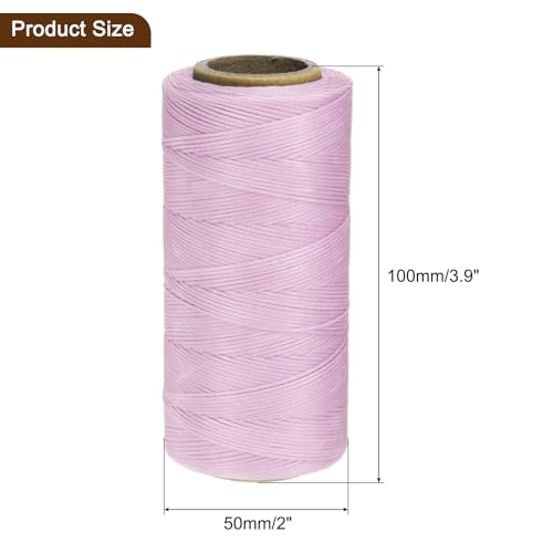 Fil ciré plat polyester 150D ultra résistant marron et violet 220m 0.8mm - 3