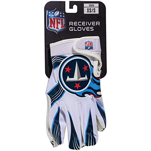 Franklin Sports Tennessee Titans Youth Nfl Football Receiver Gloves - Receiver Gloves For Kids - Nfl Team Logos And Silicone Palm - Youth M/L Pair #TOP7