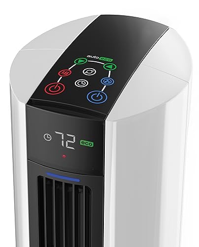 Lasko 42" DUO Comfort Tower Fan Space Heater - Remote - White - FH500 | 1500W, Widespread Oscillation, 3 Heat Settings, 8 Quiet Fan Speeds, Fan and Heater Combo for Indoor Use and Office, Timer - image 9
