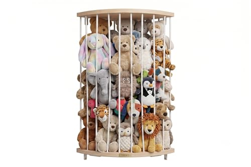 Générique Ludkid Rangement Peluches Mural Organisateur pour Peluches et Doudous, Grande Capacité avec Cordes Élastiques Réglables, Décoration Chambre Enfant, Installation Facile