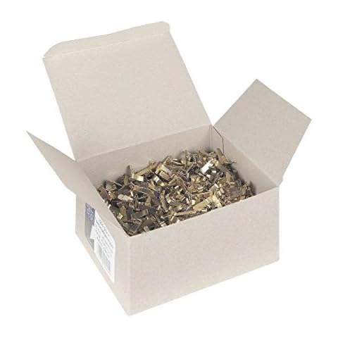 ALCO-Albert 590/4 Flachkopfklammern, vermessingt, Länge 16 mm, 1000 Stück Cover