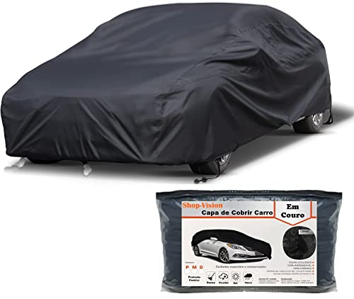 Capa de Cobrir Carro em Couro 100% Forrada Impermável Protege Contra Sol Chuva Riscos Poeiras P M G