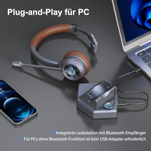 Casque mono Bluetooth avec micro pour éliminer les bruits de bureau - 3
