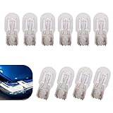 yvshy 10 PCS T20 (1891/7443) Car Brake Bulb, 15mm x 42mm 12V 21/5W 1680LM Dual Filament Quartz Glass Instrument Light, Automotive Auxiliary Lighting Accessory, Suitable for Most Cars (White)