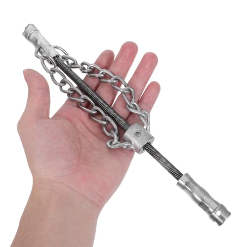 Cadena desincrustante para desatascos de tuberías, 16 mm, doble cadena resistente para limpieza de cañerías de PVC y desagües de inodoro, herramienta industrial para mantenimiento de alcantarillas miniatura 4