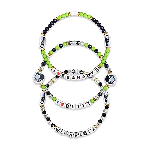 FOCO Seattle Seahawks NFL 3 Pack Team Friendship Bracelet