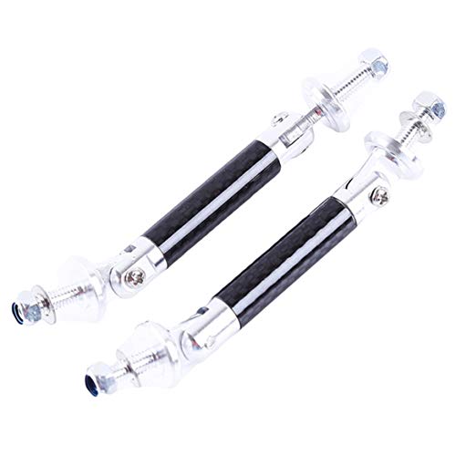 Botreelife 2 Pcs Universal Car Front Rear Bumper Protector Adjustable Splitter Rod Support (Silver)