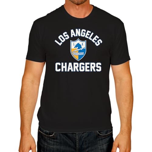 Team Fan Apparel NFL Adult Retro Gameday Unisex T-Shirt, Tag-Less Comfortable Football Apparel, Officially Licensed (Los Angeles Chargers - Black, XX-Large)