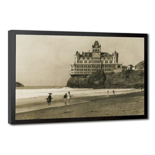 Impression sur toile San Francisco de style antique pour décoration murale
