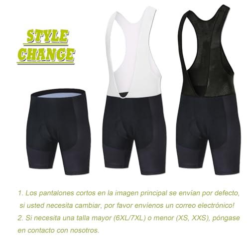 Ropa Ciclismo Hombre Verano Maillot Bici MTB Conjunto Ciclista Manga Corta,Traje Bicicleta Camiseta Ciclo y Culotte Tirantes con 19D Gel Acolchado,Completa Jerseys Transpirable Secado Ráido(1,5XL) - imagen 8