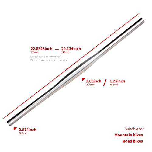 Titanium Bike Flat Handle Bar Mountain Road Bicycle Handlebar 31.8Mm 720Mm #TOP1