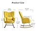 Modern Velvet Rocking Chair for Nursery & Living Room, High Back Recliner Glider Sofa, Comfortable Aent Chair for Baby & Home Decor (Blue)