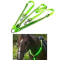 Faviye Luminous Horse Necklace LED Brustgurt für Pferde, verstellbar für den Pferdesport