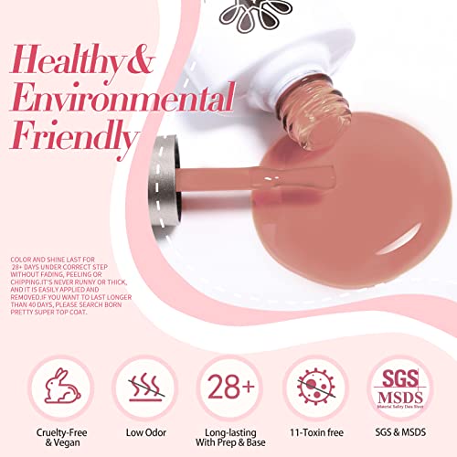 Shellac Starter Set von BORN PRETTY mit 47 Teilen für Gelnägel