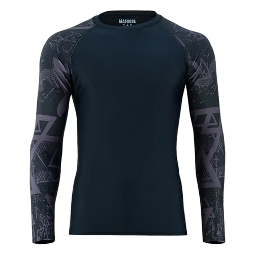 Mafoose Compression Long Sleeve Shirts Rash Guard Athletic T-Shirt for Sports