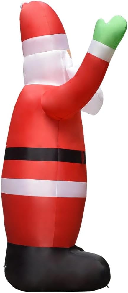 vidaXL Inflatable Santa Claus Red Polyester Giant Christmas Decoration