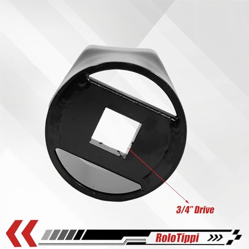 Image of 2-1 /2-Inch 6 Point Wheel Bearing Locknut Socket, 3 /4-Inch Drive, for Axle Nut Socket, Remove and Install Wheel Bearing Nuts, Carbon Steel, Powder-Coated (2-1 /2 inch 6PT, 3 /4 inch Drive)