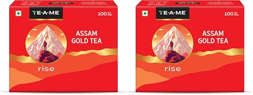 Image of TE-A-ME Assam Gold Tea Bags 100 Pcs | Assam Chai (Pack of 2)