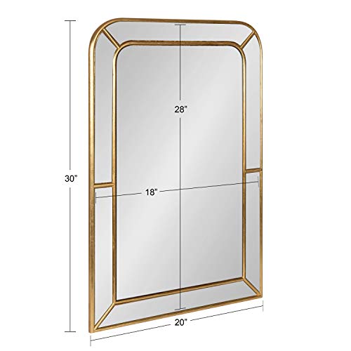 Kate And Laurel Lamson Transitional Framed Wall Mirror, 20 X 30, Gold, Sophisticated Glam Wall Decor #TOP4