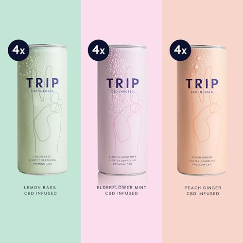 TRIP CBD Drink, Sparkling Mixed Pack Fizzy Drink, Low Calorie, Vegan (Pack of 12 x 250ml) - Image 4