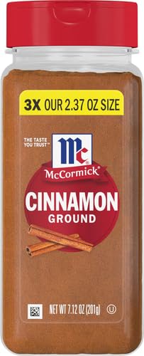 Image of McCormick Ground Cinnamon, Non-GMO, Aged Up to 15 Years, Brings Rich Cinnamon Flavor to Savory & Sweet Recipes, 7.12 oz (Pack of 6)
