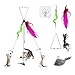 1 set di auto-gioco appeso porta gatto mouse giocattoli interattivo gatto giocattolo automatico prendere in giro giocattolo gatto caccia esercizio gattini giocattoli per gattini per esercitare