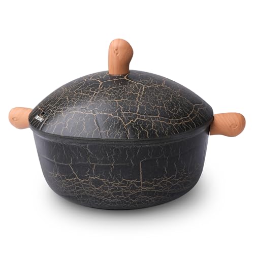 DEORS Bionic Turtle Design Nonstick Ceramic Dutch Oven Pot with Lid (6 qt, 10.2'), Non Toxic,PFAS & PFOA Free, Dishwasher Safe, Compatible with All Stovetops, Durable Cookware for Home Cooking