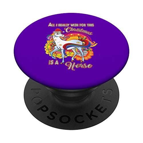All I Really Wish For This Christmas Horse Equestrian Gift PopSockets PopGrip Intercambiable