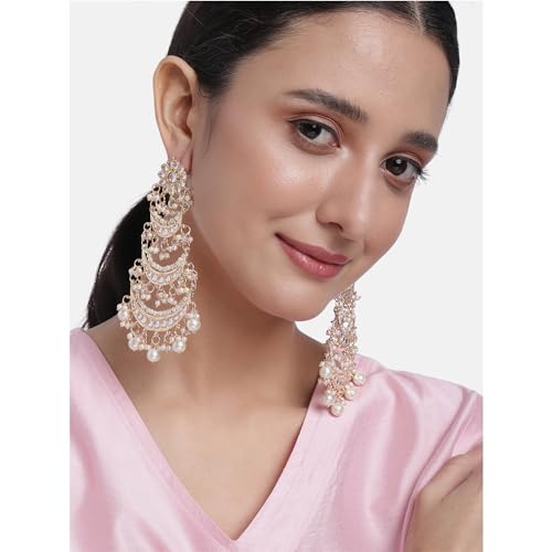 Image of Peora Traditional Indian Earrings Set Jewellery Gift for Women Girls