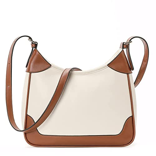 Cluci Crossbody Bags For Women Leather Crossbody Purse Hobo Handbags Shoulder Bags Designer Crossover Fashion Travel Off-White #TOP7