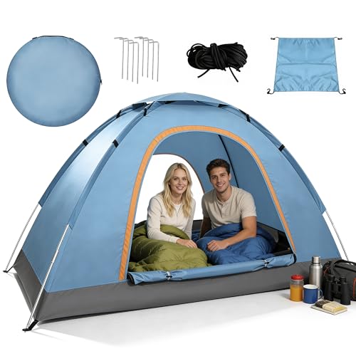 Raganet, Casa de Campaña Impermeable para 1-2 Personas con Cubre Techos, Tienda...