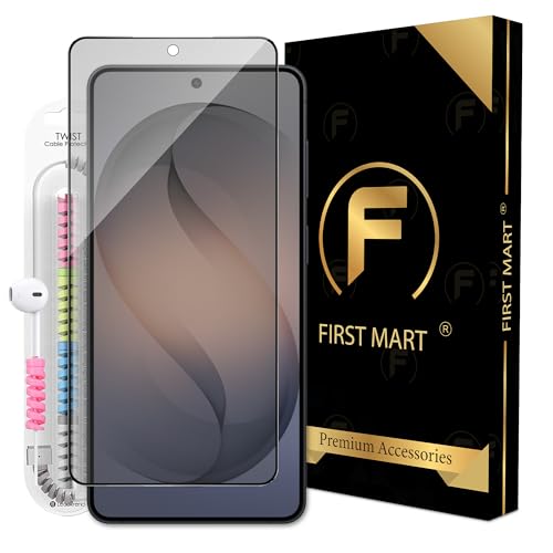 Image of FIRST MART Matte Anti-Glare Tempered Glass for Samsung Galaxy S26 Plus With Installation Kit | Military-Grade Gaming Screen Protector & Cable Guard | Edge to Edge Coverage | Black