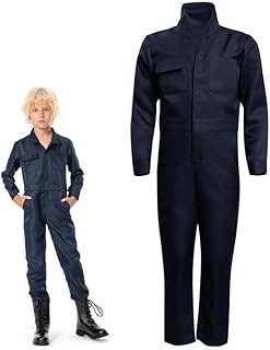 Heodols Kids Michael Myers Costume Jumpsuit Scary Halloween Costumes for Kids (Small, Black)