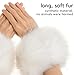 F Flammi Arm Warmers for Women, Wrist Cuffs Faux Fur Winter Wrist Warmer, Furry Bands for Cosplay & Party Outfit
