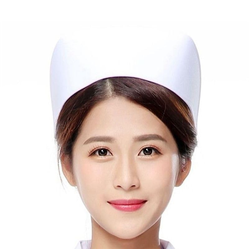 Chapeau d'infirmière pour femme, chapeau d'hirondelle, chapeau d'infirmière, costume pour cérémonie d'école d'infirmière, cérémonie d'épinglage (blanc)