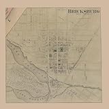 Bricksburg 1872 Old Town Map with Homeowner Names Brick - New Jersey - Reprint Genealogy - Ocean County NJ TM 24x24