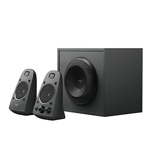 Logitech Z625 2.1 Lautsprecher-System mit Subwoofer, THX-zertifiziert, 400 Watt Spitzenleistung, 3.5 mm Eingang, Cinch- & Optischer Eingang, EU Stecker, PC/TV/Tablet/PS4/Xbox/Wii - Schwarz
