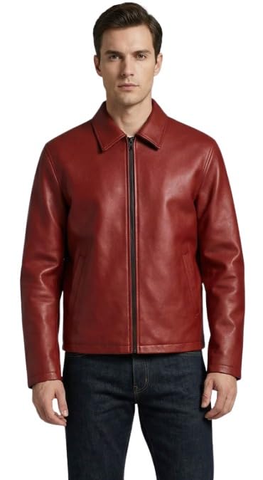 Image of Leather Jacket For Men Bomber