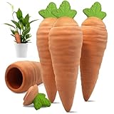 Amoyls 4 pcs Terracotta Watering Spikes - Automatic Self-Watering Stakes, Vacation Plant Waterer for Wine Bottle, Perfect for Indoor & Outdoor Plants