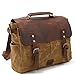 KEREITH les hommes est sac de coursier sac de toile imperméable ciré cuir vintage ordinateur toile cartable épaule mallette à usage quotidien brown travaux école college