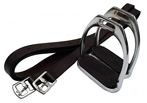 Staffili in pelle + STAFFE marrone con superficie gommata NEU, 150