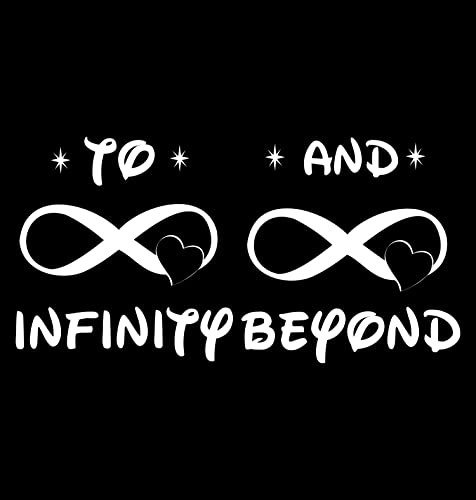 Image of Hangout Hub Men's & Women's Round Neck T-Shirt-To Infinity & Beyond-Pack of 2-Couple T-Shirts