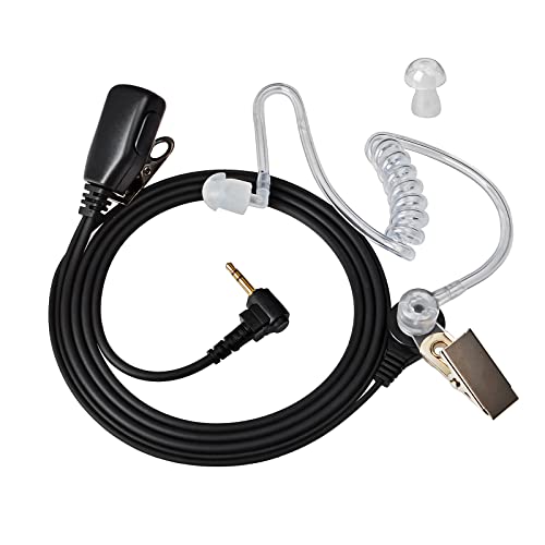 HYS Auricular de 1 Pin de 2,5 mm con micrófono, Auriculares de Seguridad compatibles con Motorola TLKR-T60 T61 T62 T80 T81 T82 T-92 H2O T80 Extreme T82 Extreme (1 Paquete)