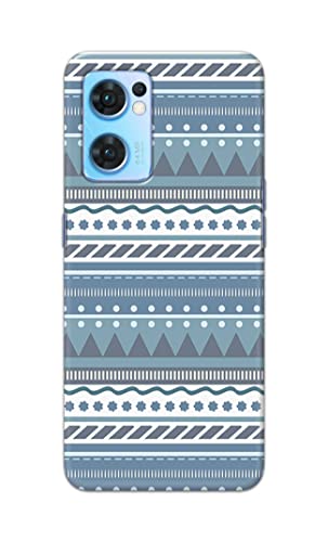 Image of Printed Hard Back Cover Case for Oppo Reno7 5G | Oppo Reno 7 5G Back Cover (Seamless Geometric Tribal Pattern) -1803