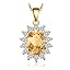 N-Yellow Gold Plated Brass-Crystal