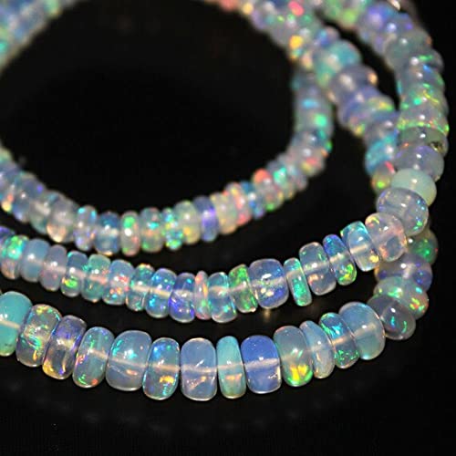 Opale de feu perles rondelles vrac pour collier création bijoux Éthiopie Welo 55ct