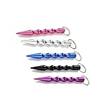 Llavero de Defensa Autodefensa Llavero Autodefensa Sólido Llavero de Aluminio Táctico Anillos Presión para Autodefensa Llavero con Martillo de Emergencia Llavero Utilizado de Emergencia ( 5 Piezas )